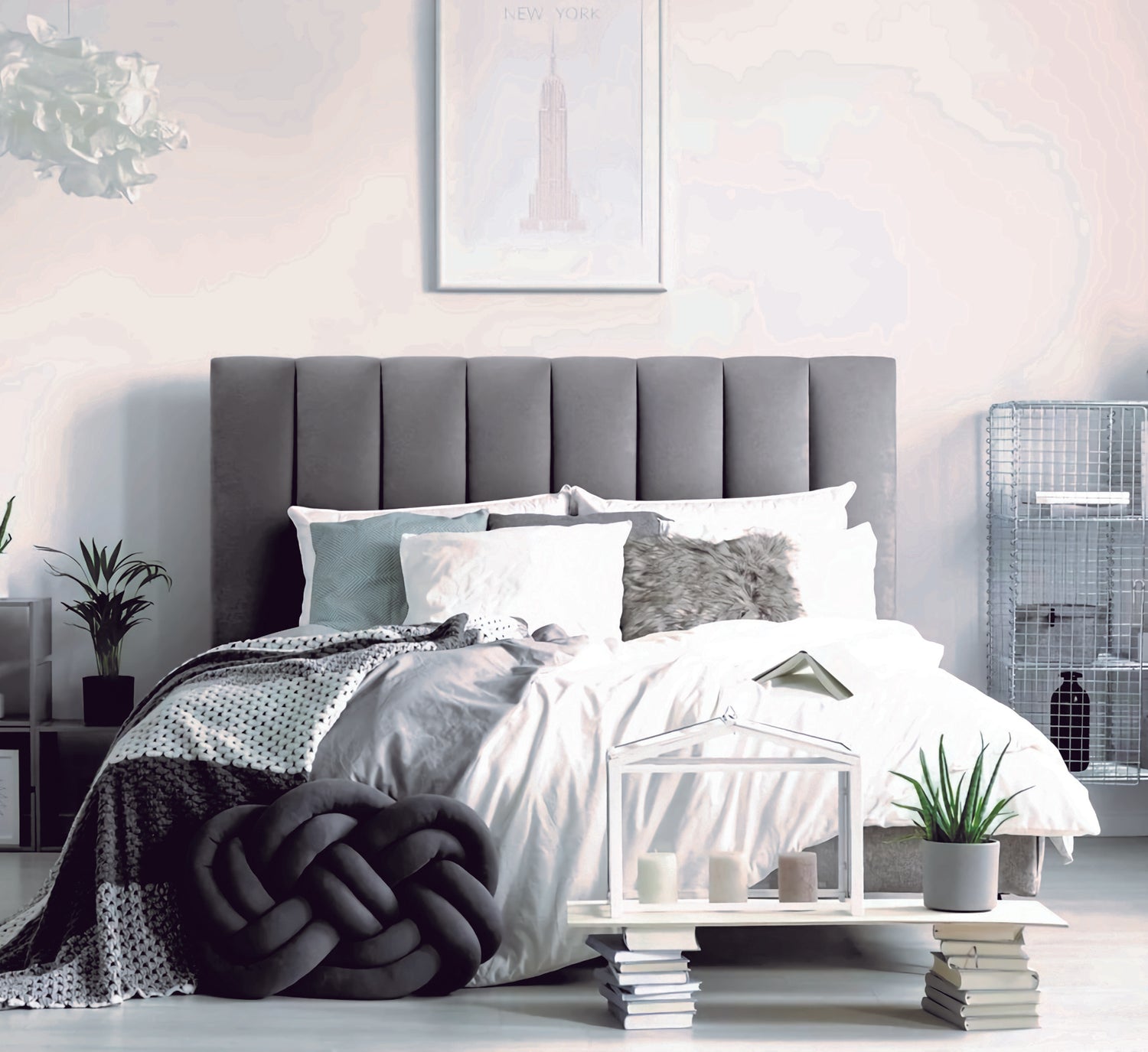 Cabecero para cama Paneles tapizados tela pet-friendly cama sencilla -cama semidoble -cama doble-cama Queen-cama King 