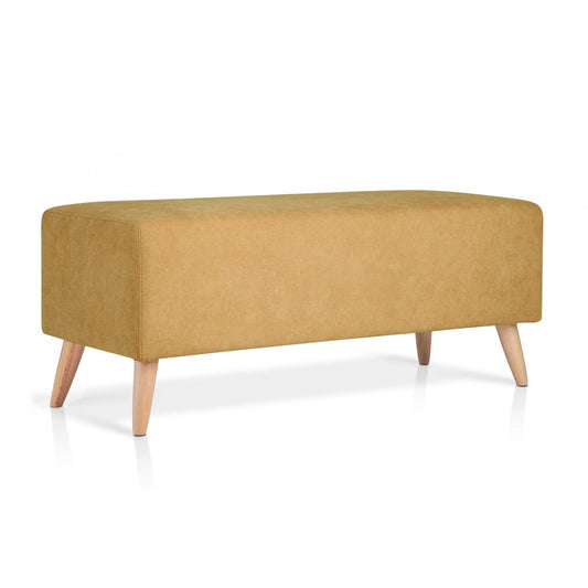 Banco 100x40 Otomano Liso Tela Mostaza