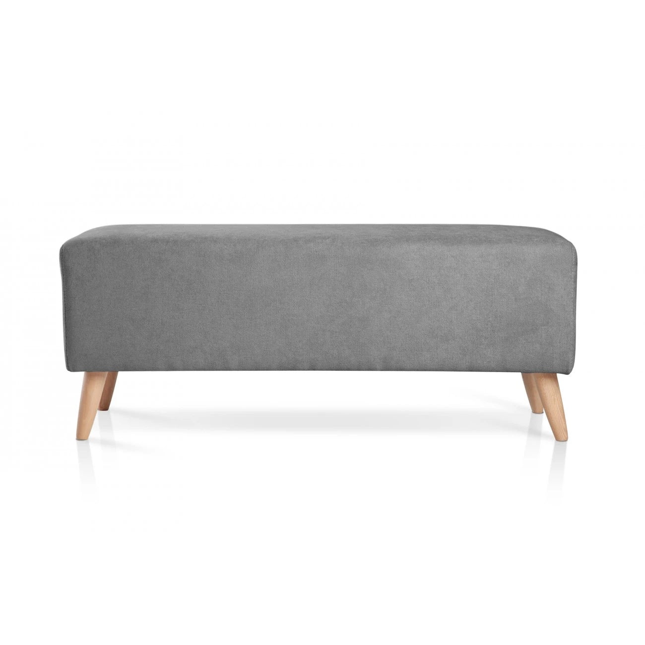 Banco Otomano Liso 100x40 - Gris - Banzay
