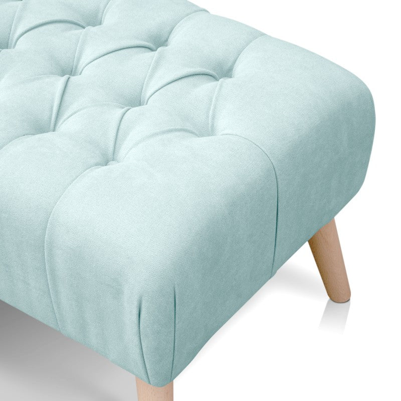 Banco Otomano En Tela Pet-friendly - Menta - Banzay