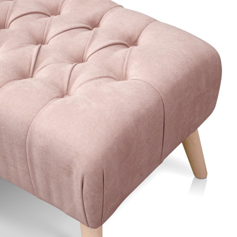 Banco Otomano En Tela Pet-friendly - Rosado - Banzay