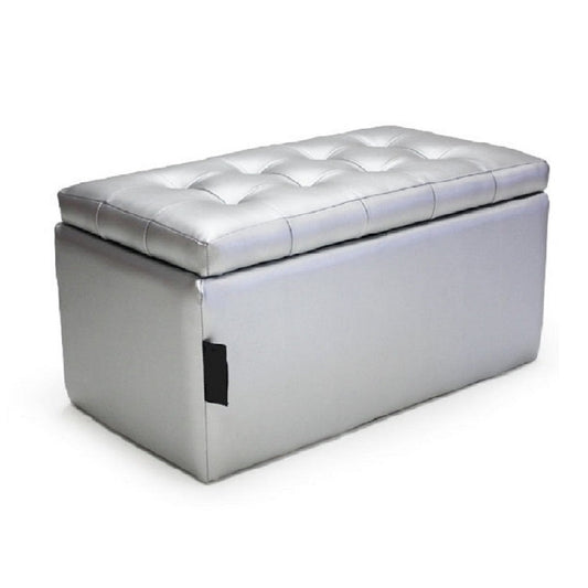 Baúl Organizador 75x40x40 Sintético - Plateado - Banzay