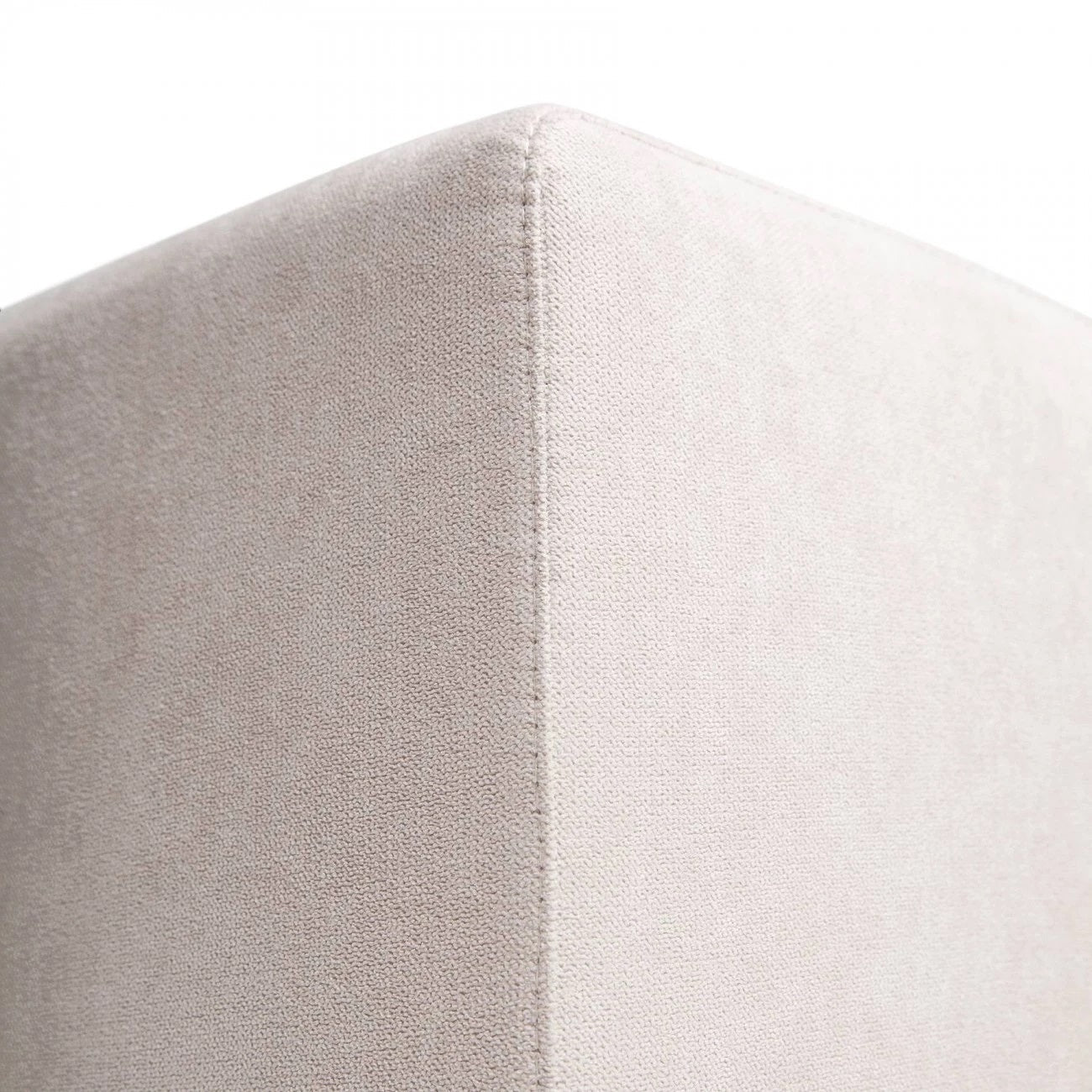 Puff 37x37 Cuadrado Tela Beige