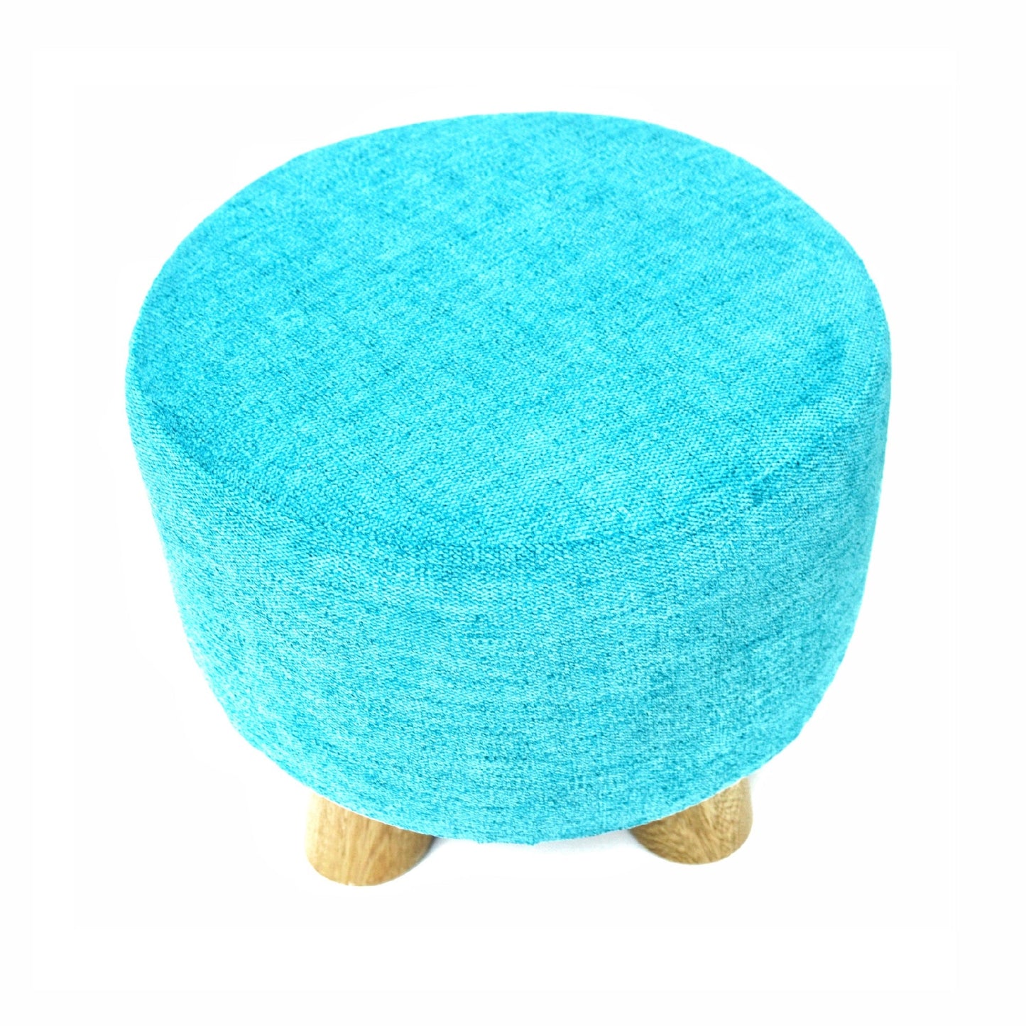 Puff Auxiliar Taburete Reposapies Redondo - Turquesa