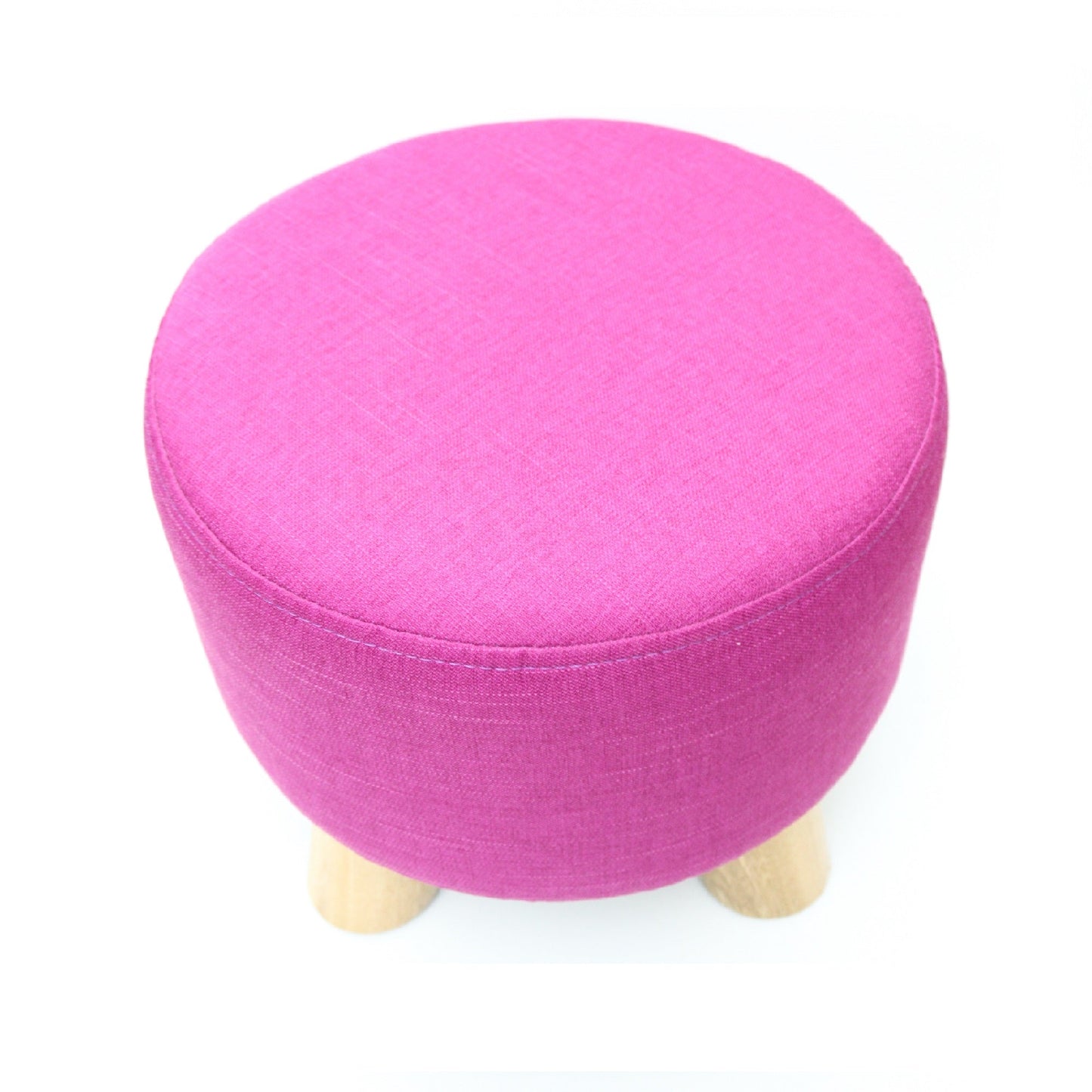 Puff Auxiliar Taburete Reposapies Redondo - Fucsia