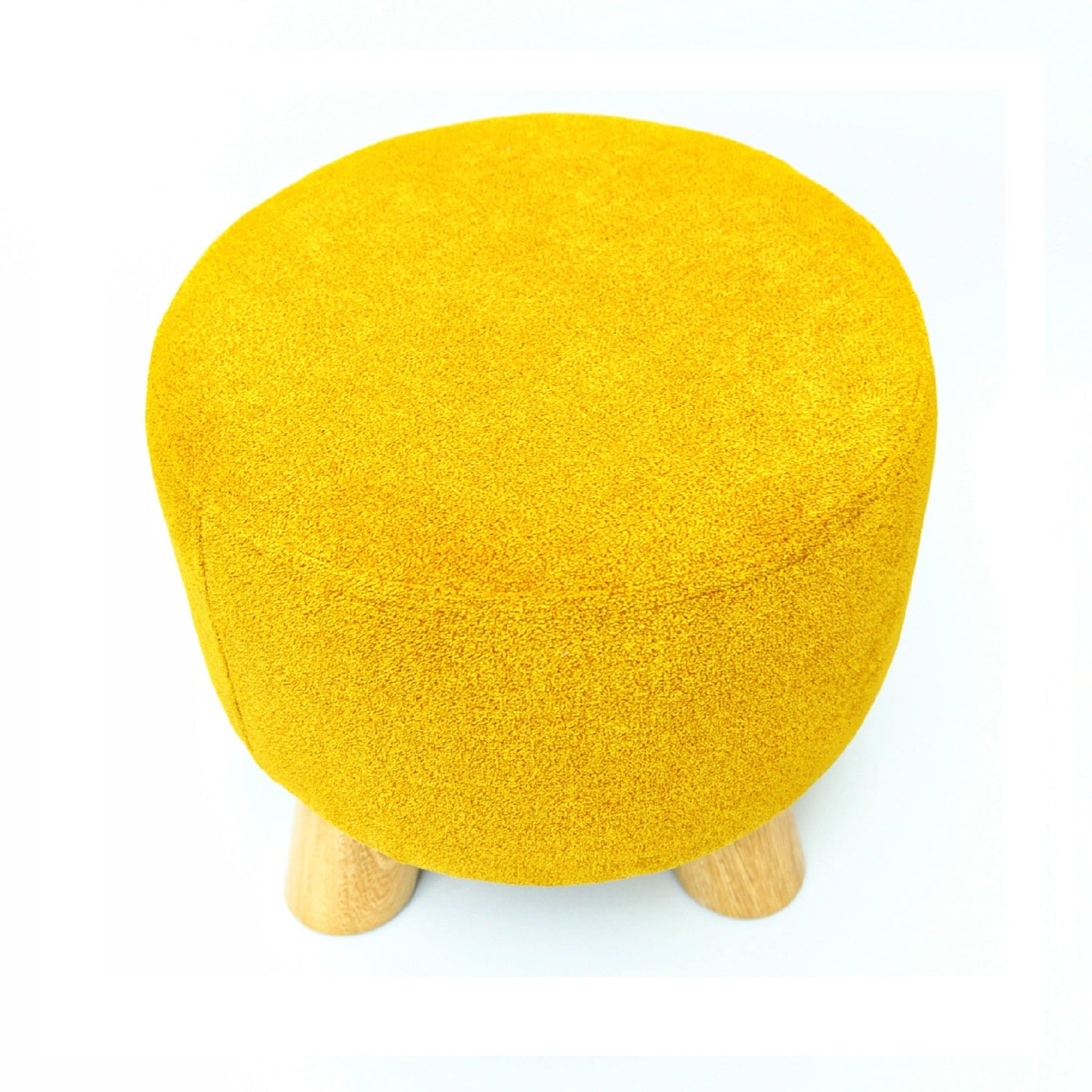 Puff Auxiliar Taburete Reposapies Redondo - Mostaza