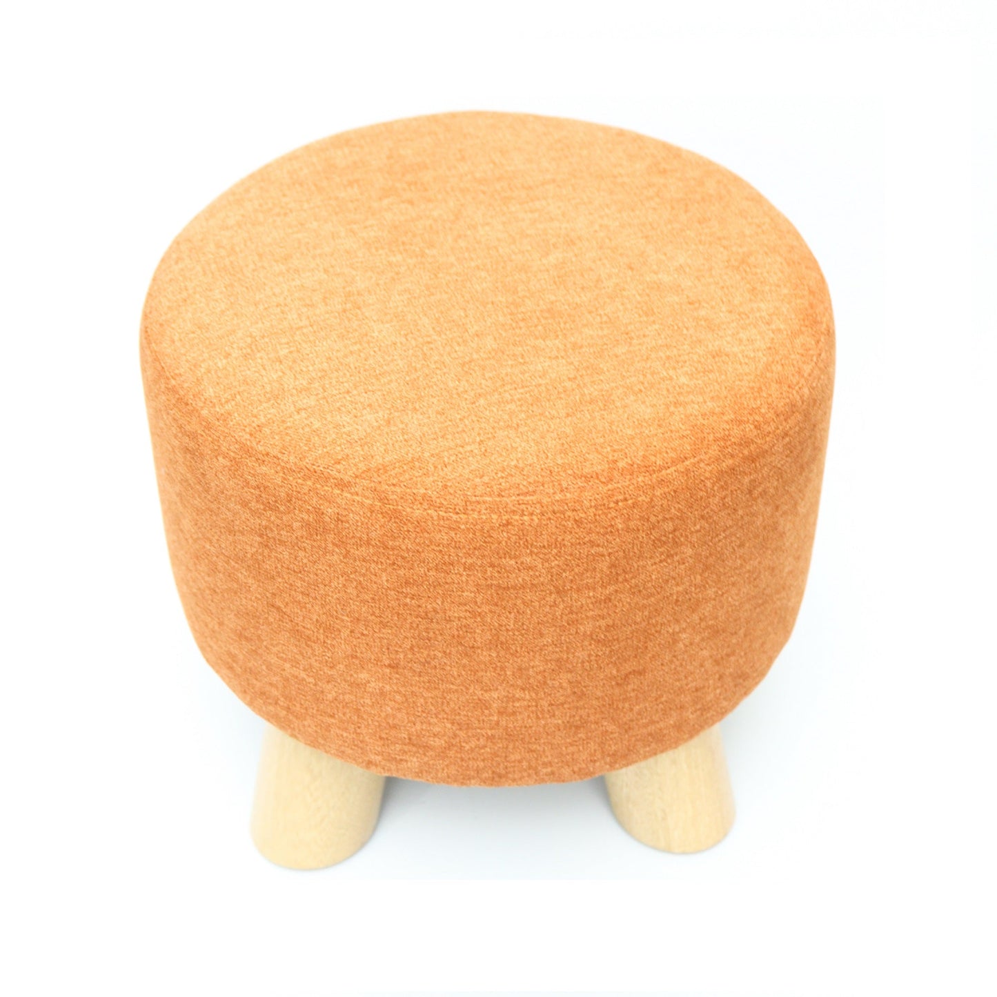 Puff Auxiliar Taburete Reposapies Redondo - Naranja