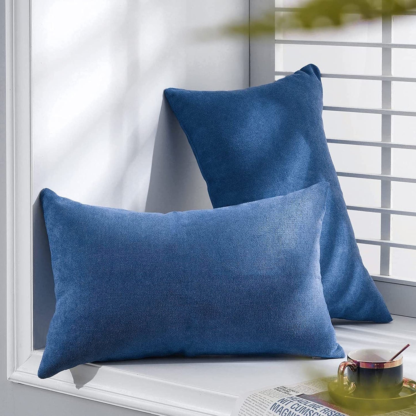 Almohada en Tela Con Funda y Relleno - Azul Rey