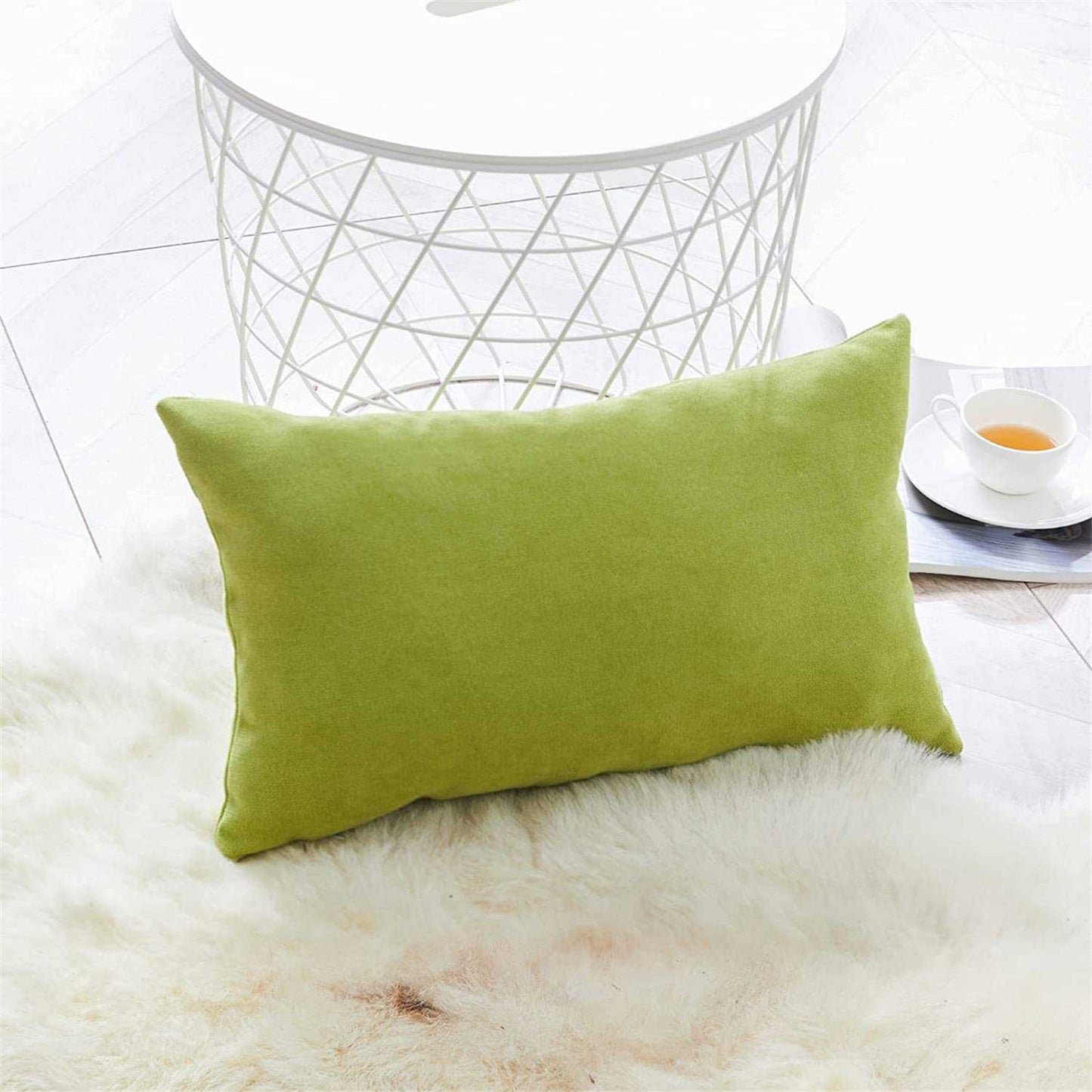 Funda para Almohada En Tela - Verde Pistacho