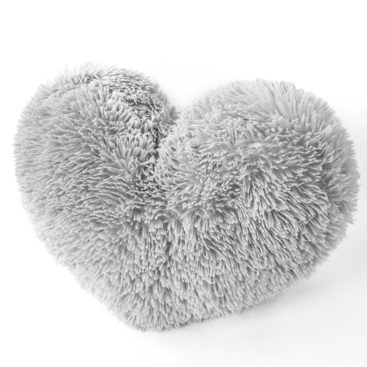 Cojín Peludo Corazón - Gris Claro - Banzay