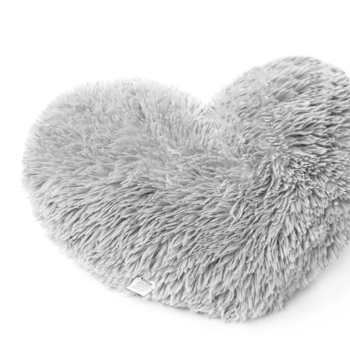 Cojín Peludo Corazón - Gris Claro - Banzay