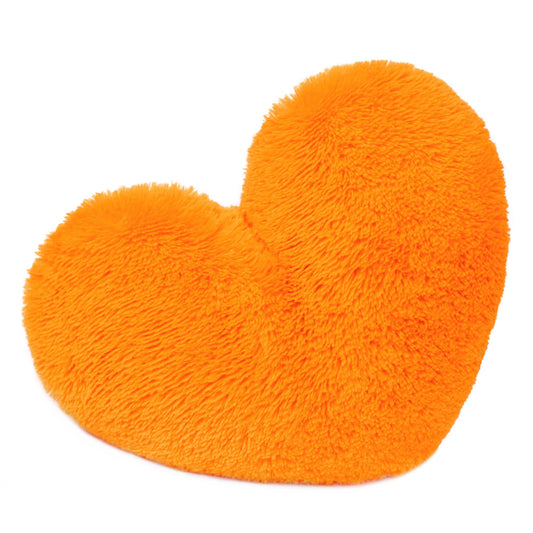 Cojín Peludo Corazón - Naranja
