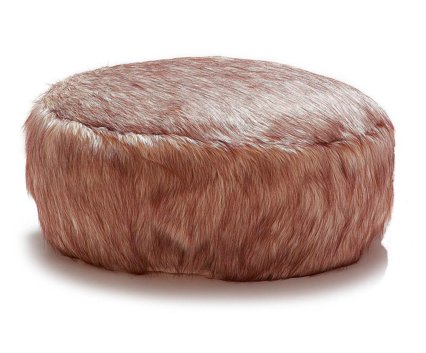 Descansapies Puff En Peluche - Cafe Matizado