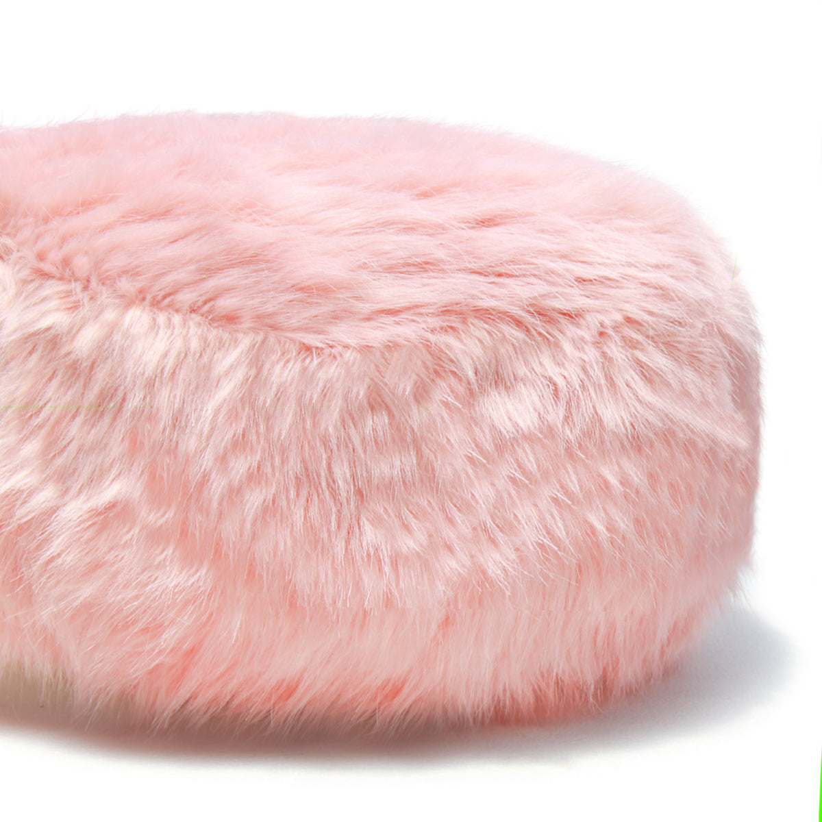 Descansapies Puff En Peluche - Rosado