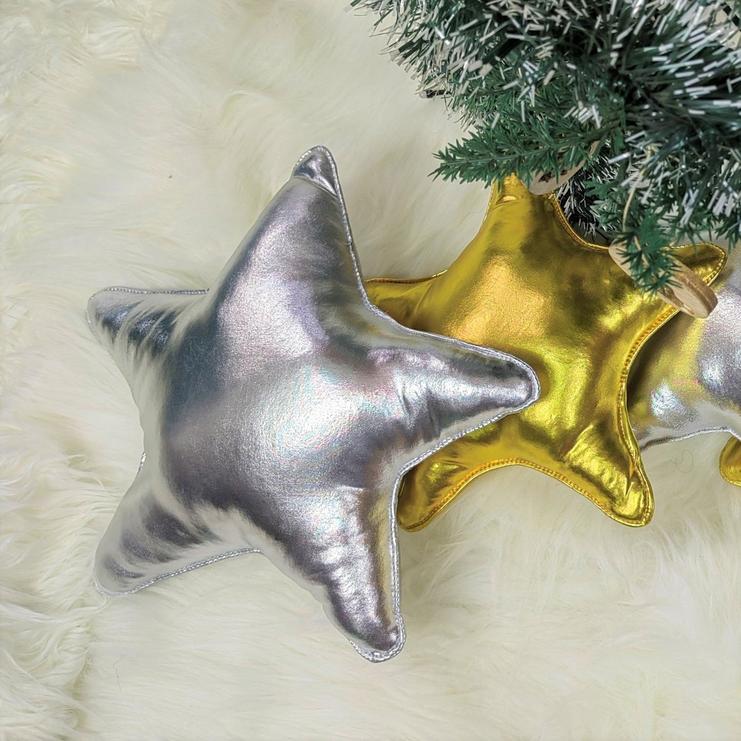 Cojín Navideño Kit x2 Estrella - Plateado - Banzay