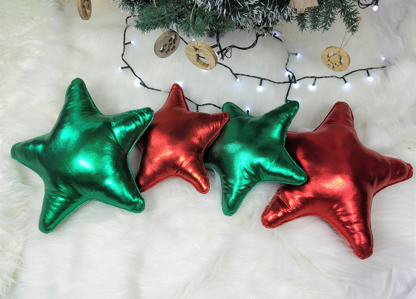 Cojín Navideño Kit x2 Estrella - Rojo - Banzay