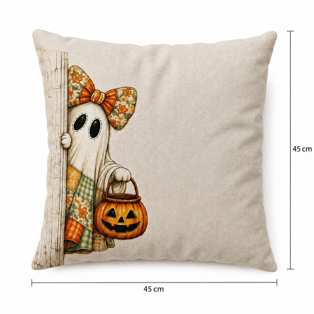Funda Halloween Fantasma Pidiendo Dulces