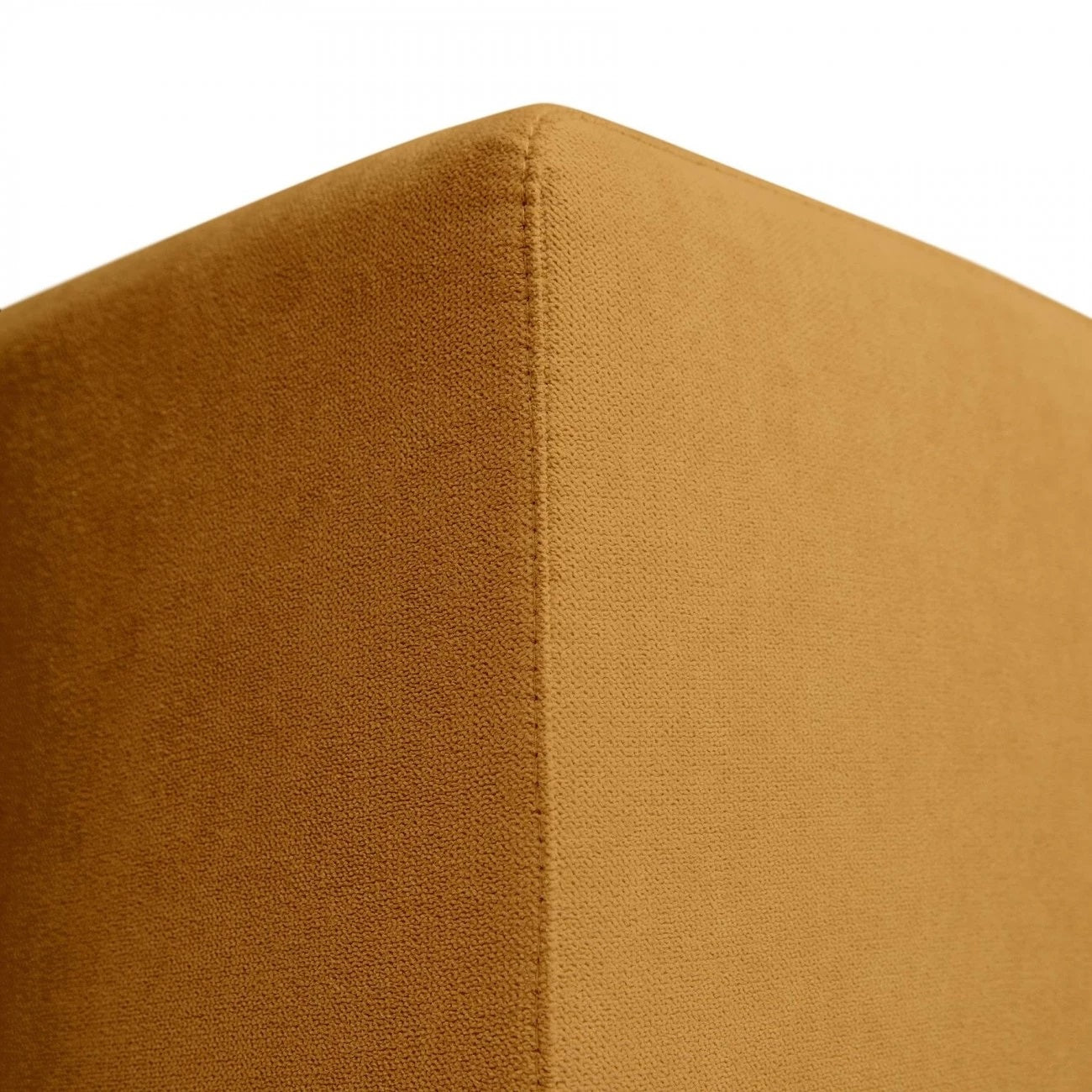 Puff 37x37 Cuadrado Tela Mostaza