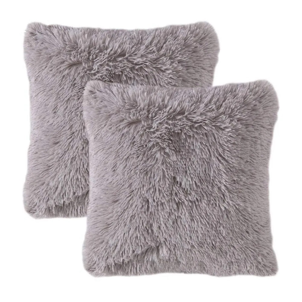 Funda Para Cojín Peludo - Gris Claro - Banzay