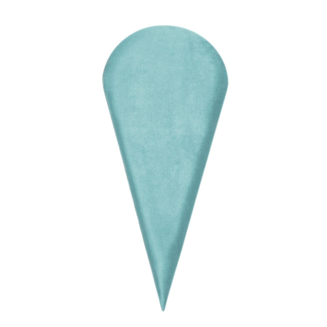 Cabecero Pétalos Cama Sencilla Turquesa Tela