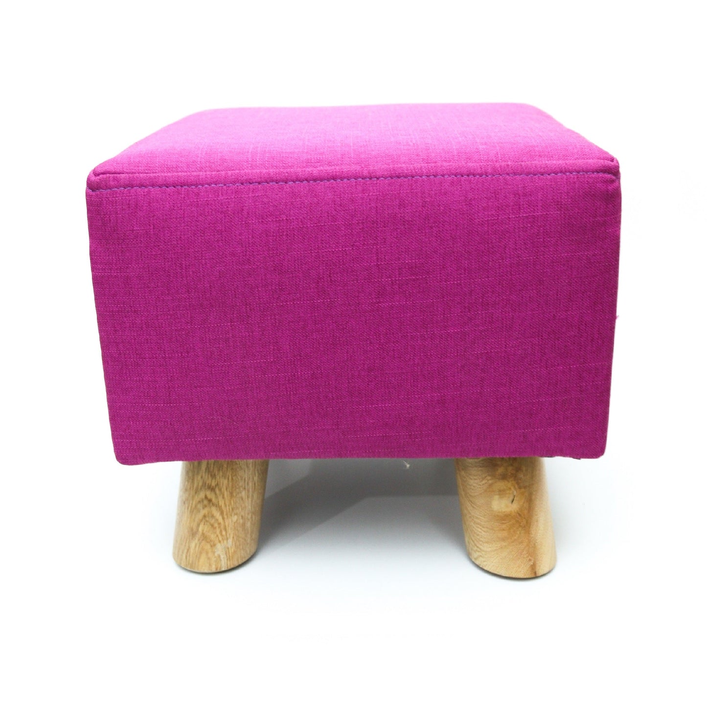 Puff Auxiliar Taburete Reposapies Cuadrado - Fucsia
