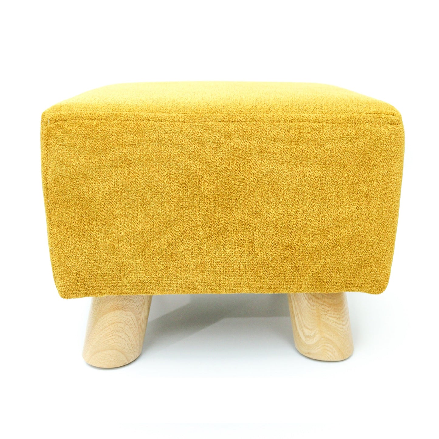 Puff Auxiliar Taburete Reposapies Cuadrado - Mostaza