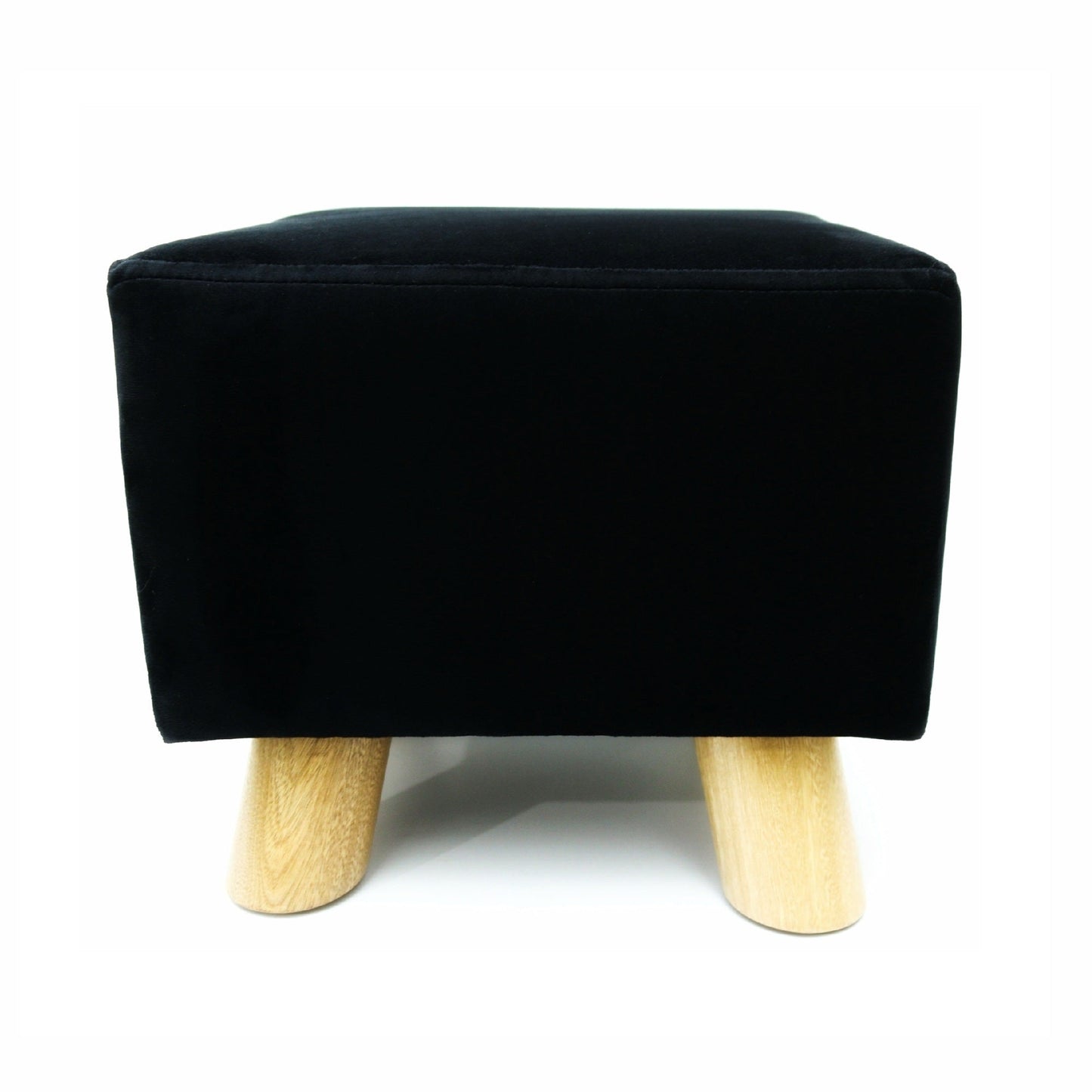 Puff Auxiliar Taburete Reposapies Cuadrado - Negro