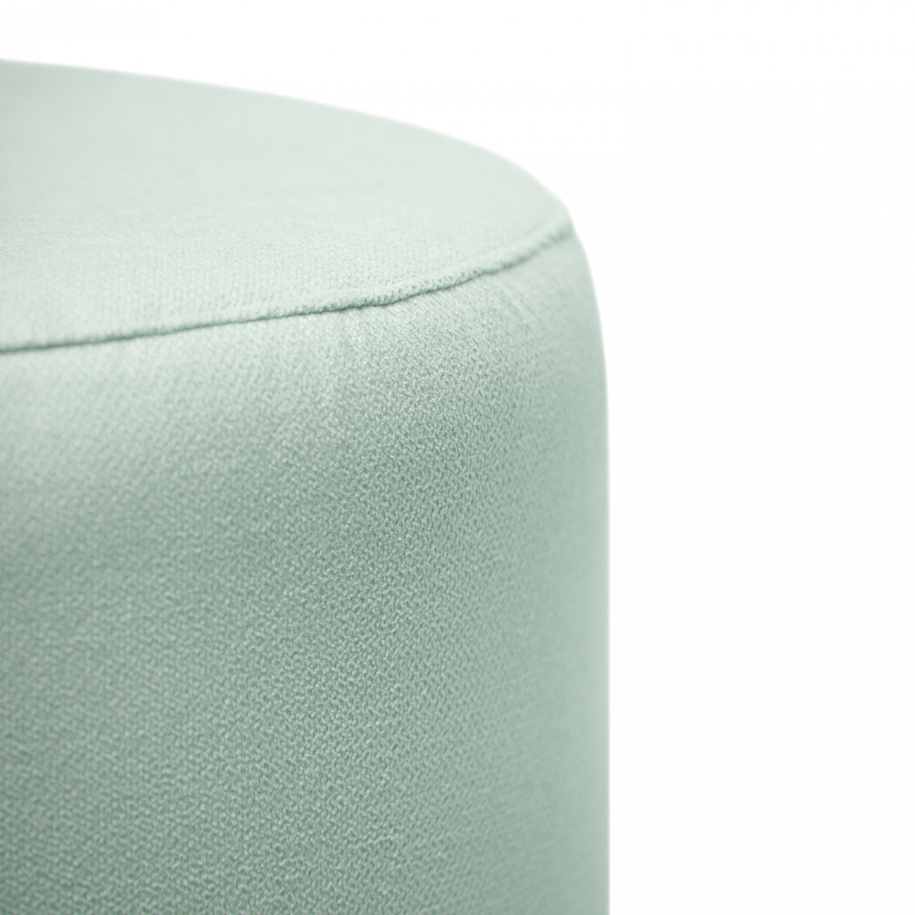 Puff 37X37 Redondo Tela Menta