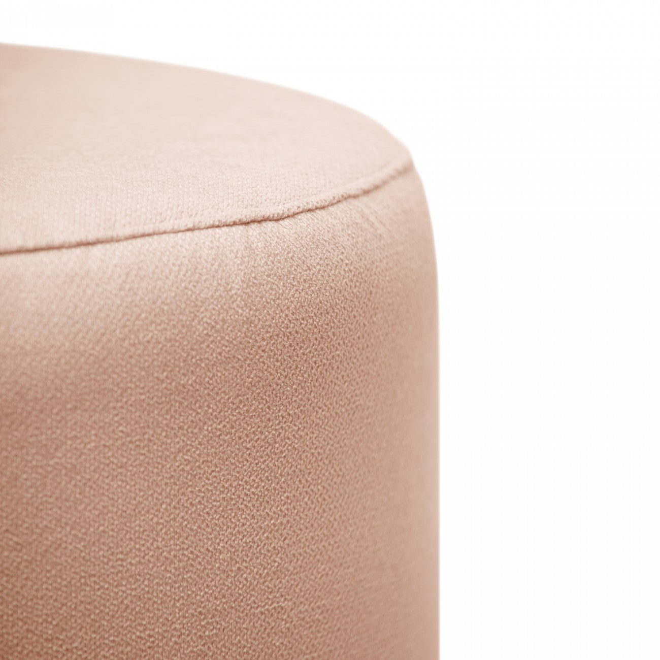 Puff 37X37 Redondo Tela Rosado
