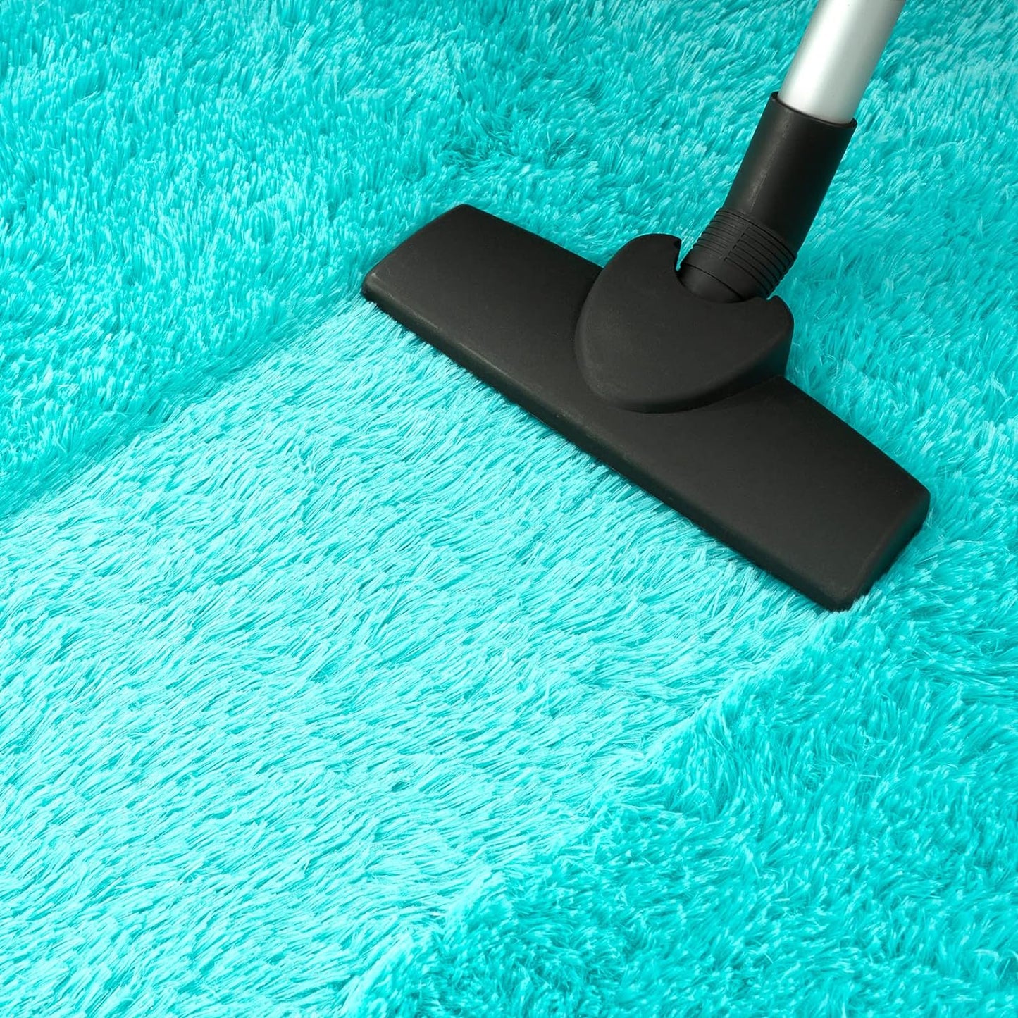 Tapete Pie de Cama Ovalado - Azul Claro