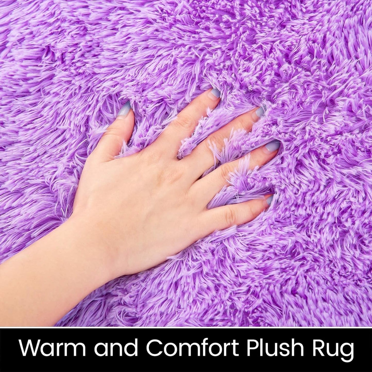 Tapete Pie de Cama Ovalado - Lila