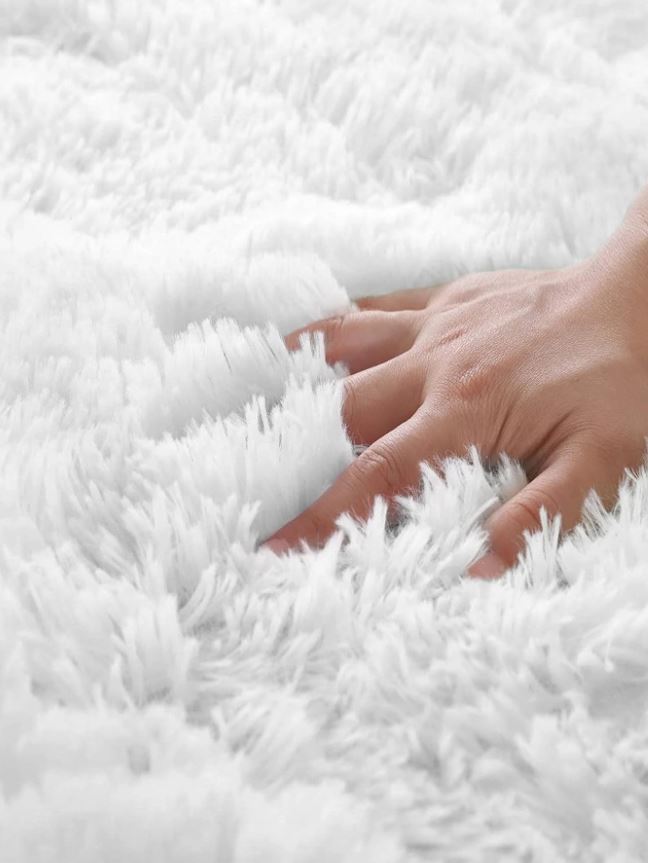 Tapete Peludo Antideslizante 80cm - Rojo