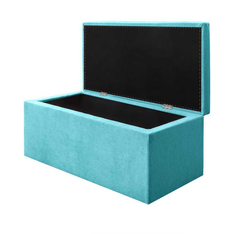Baúl Organizador 90x40x40 en Tela Tapa Lisa - Turquesa - Banzay