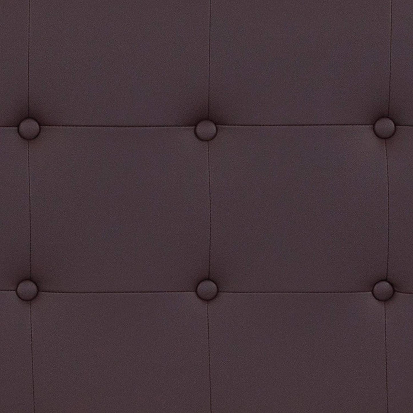 Cabecero En Cuero Sintético Cuadros - Marrón - Banzay