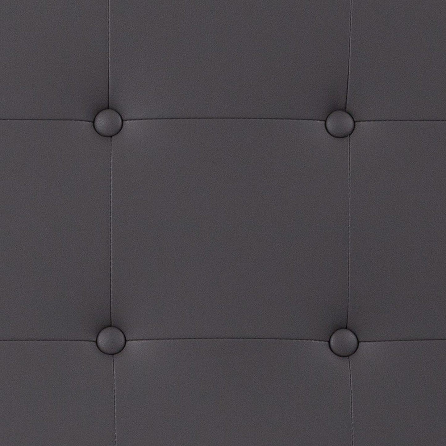 Cabecero En Cuero Sintético Cuadros - Gris - Banzay