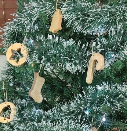 Adornos navideños en madera vintage decoracion del arbol de navidad