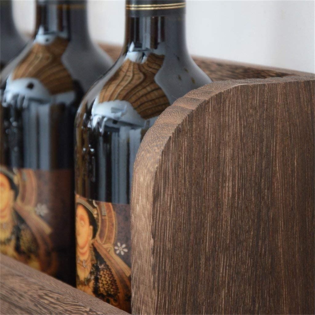 Botellero cava licorera para vinos y copas en madera natural tipo vintage