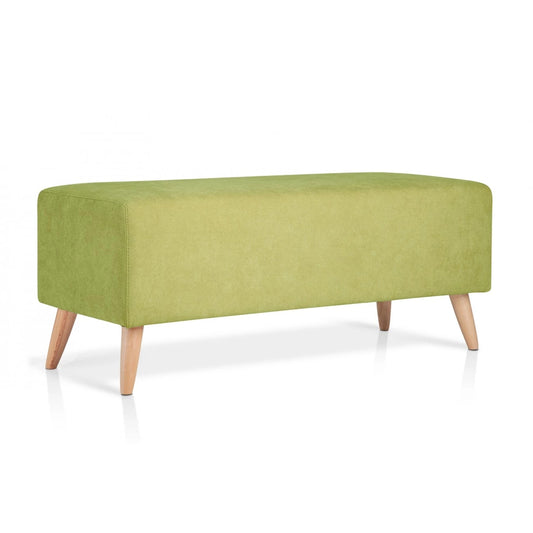 Banco 100x40 Otomano Liso Tela Verde Pistacho