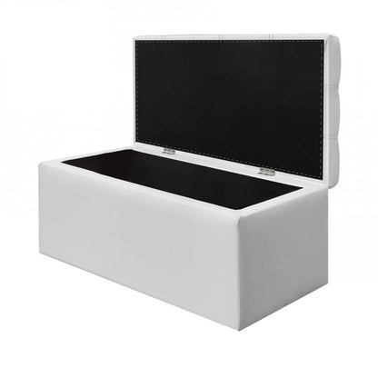 Baúl Organizador 90x40x40cm Sintético - Blanco - Banzay