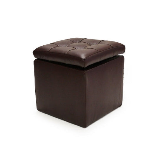 Baúl Organizador Puff Individual 40x40 - Marron - Banzay