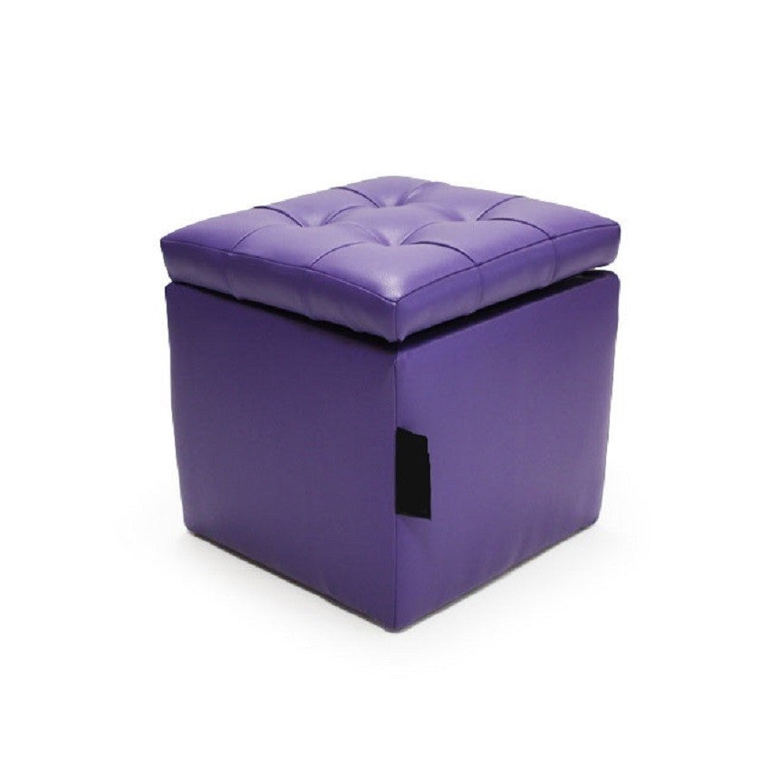 Baúl Organizador Puff Individual 40x40 - Morado - Banzay