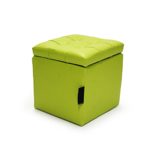 Baúl Organizador Puff Individual 40x40 - Verde Pistacho