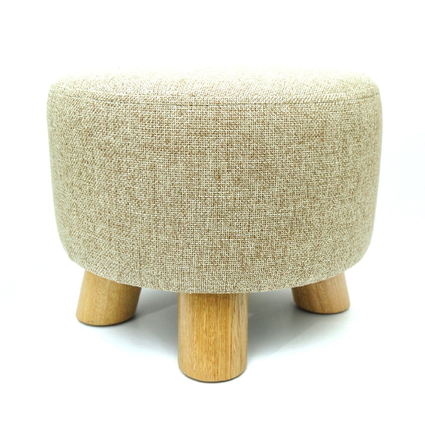 Puff Auxiliar Taburete Reposapies Redondo - Beige