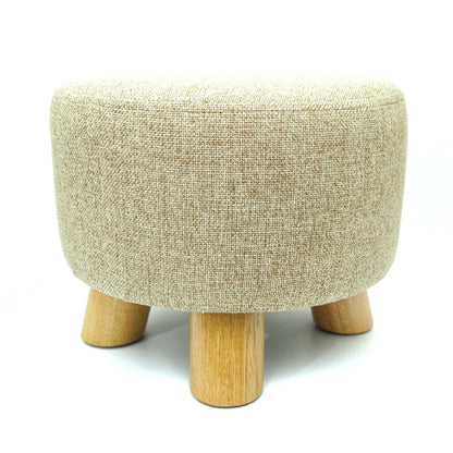 Puff Auxiliar Taburete Reposapies Redondo - Beige