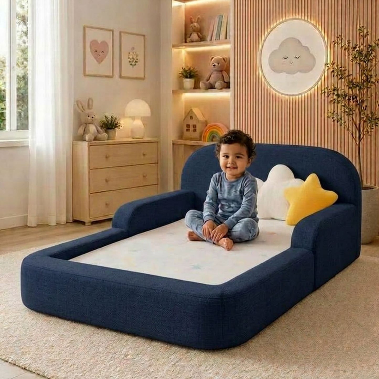 Cama Montessori - Azul Rey