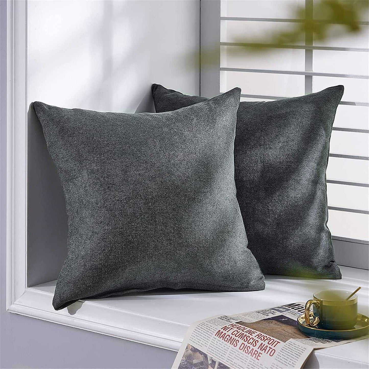 Cojin en Tela con Relleno - Gris Oscuro
