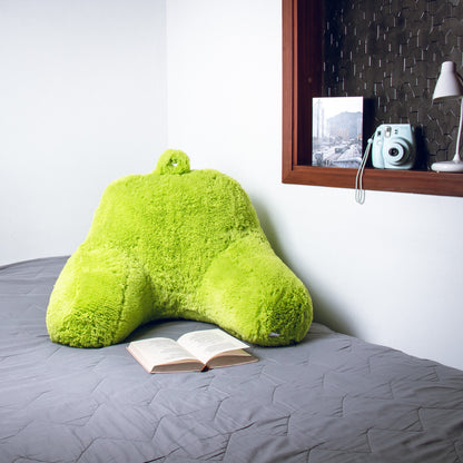 Cojín Anatómico Lectura y TV Peludo - Verde Limon