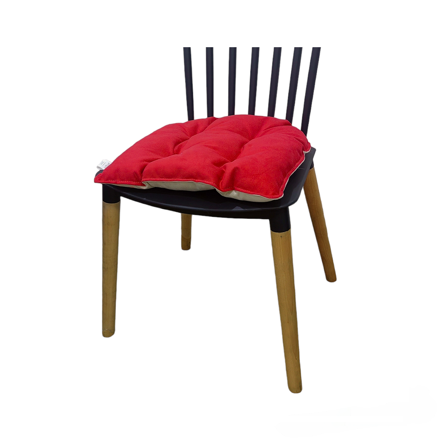 Cojin Doble Faz para Silla en Tela Pet-Friendly - Rojo y Marfil - Banzay