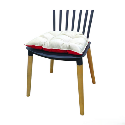 Cojin Doble Faz para Silla en Tela Pet-Friendly - Rojo y Marfil - Banzay