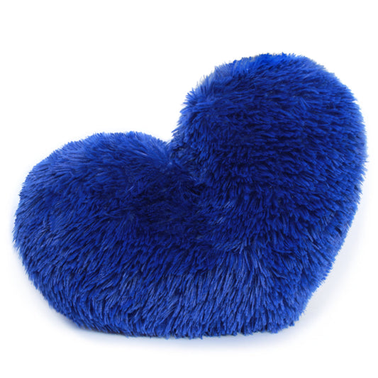 Cojín Peludo Corazón - Azul Rey - Banzay